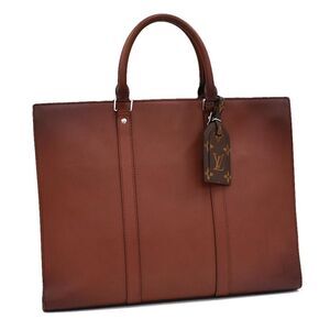 Louis Vuitton Sac Plat Horizontal Zip Briefcase Ombre Leather Acajous